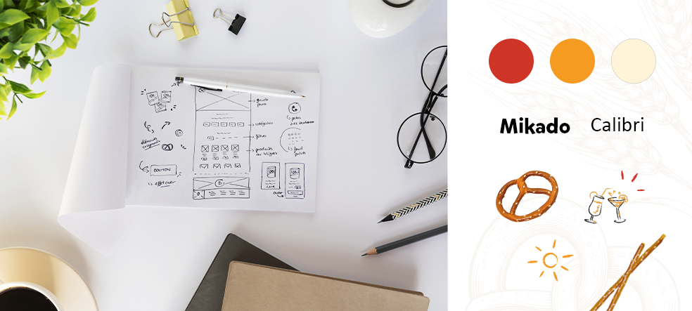 Recherches graphiques dépliant marque Boehli